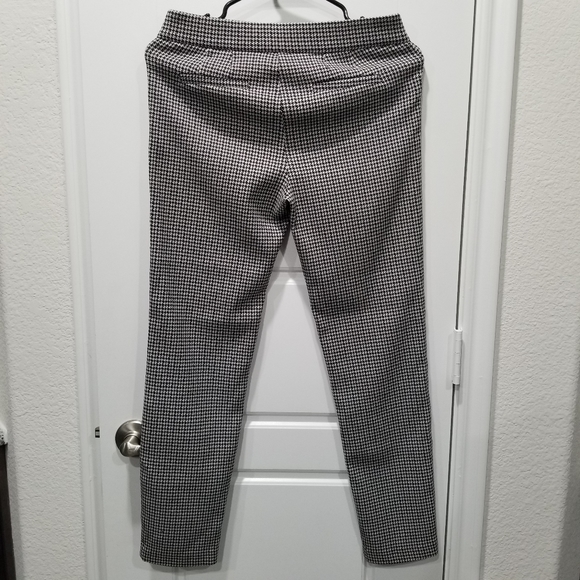 Pants Stretch Skinny Ankle Black White Houndstooh 89th Madison Size PS - Picture 3 of 8
